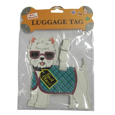  Luggage on Luggage Tag Westie  Profess Your Love For Your Pet Wherever You Travel