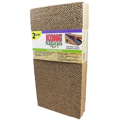 KONG Cardboard Cat Scratching Inclined Refill 2pk