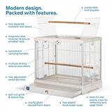 Prevue Crystal Palace Glass-Front Bird Cage 24x16x21-inches