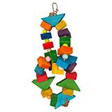 A & E Happy Beaks Blocks and Bead Hanging Small Bird Toy
