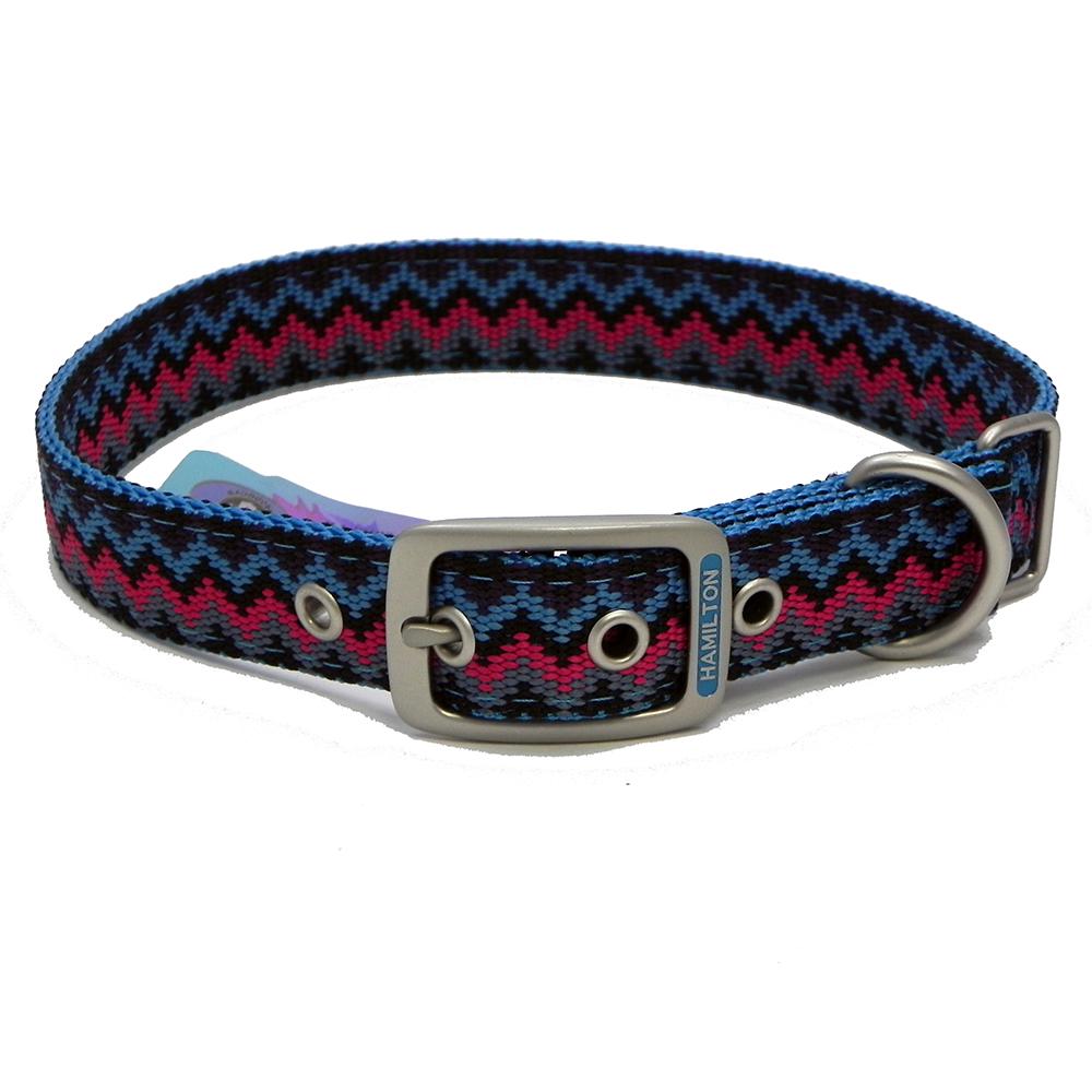Hamilton Nylon Dog Collar Ocean Weave 1 x 24-inch