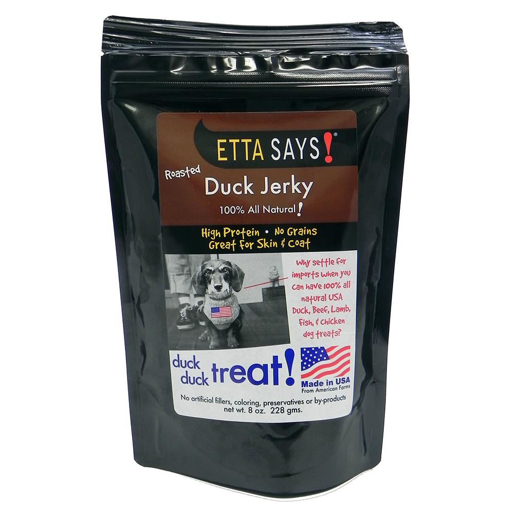 Etta Says! USA All Natural Duck Jerky Strips for Dogs 8 oz - Dog Chews ...