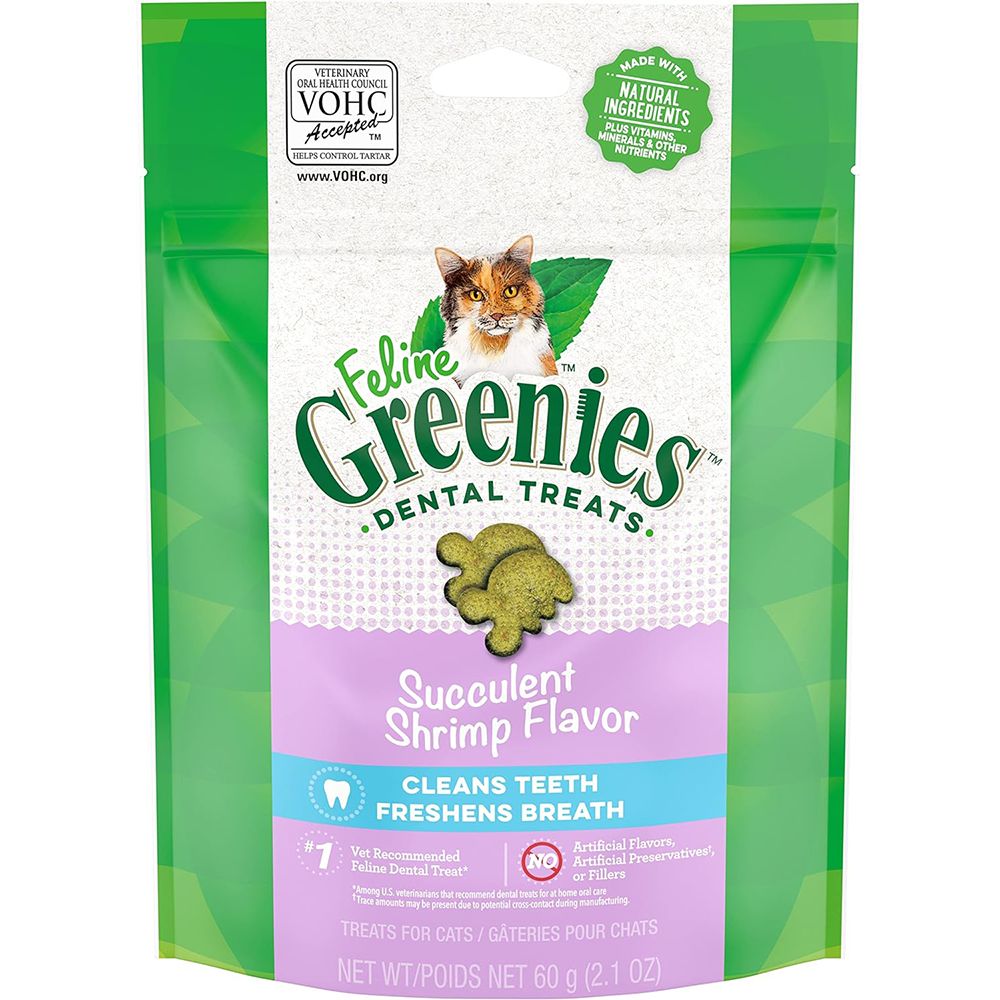 Feline Greenies Savory Shrimp Dental Treats For Cats 2.1 oz