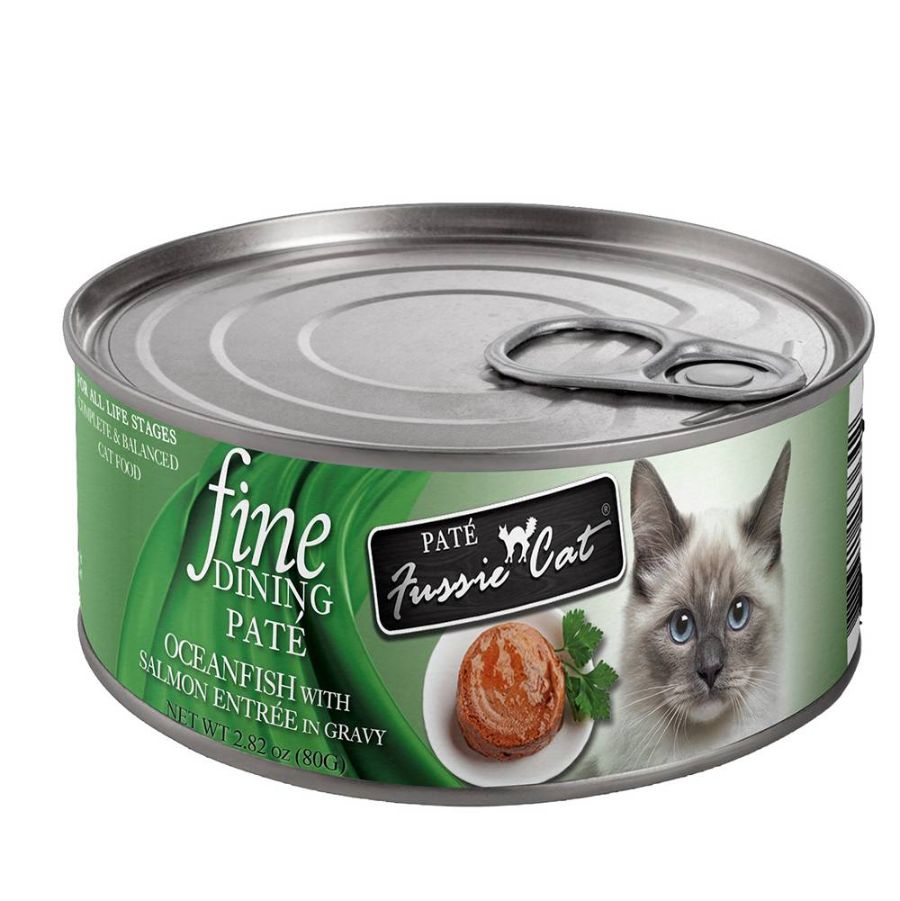 Fussie Cat Ocean Fish Pate Canned Cat Food 2.8 oz case