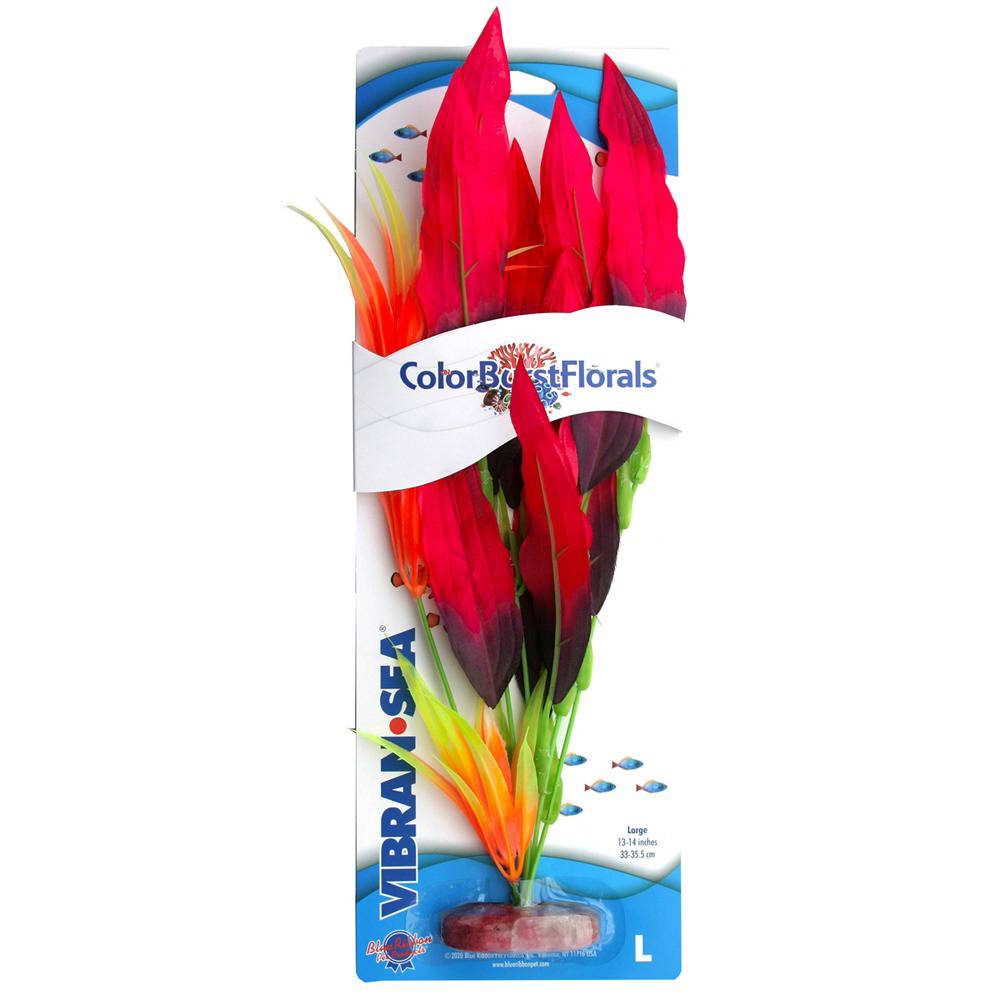 Colorburst Amazon Sword Large Silk Aquarium Plant