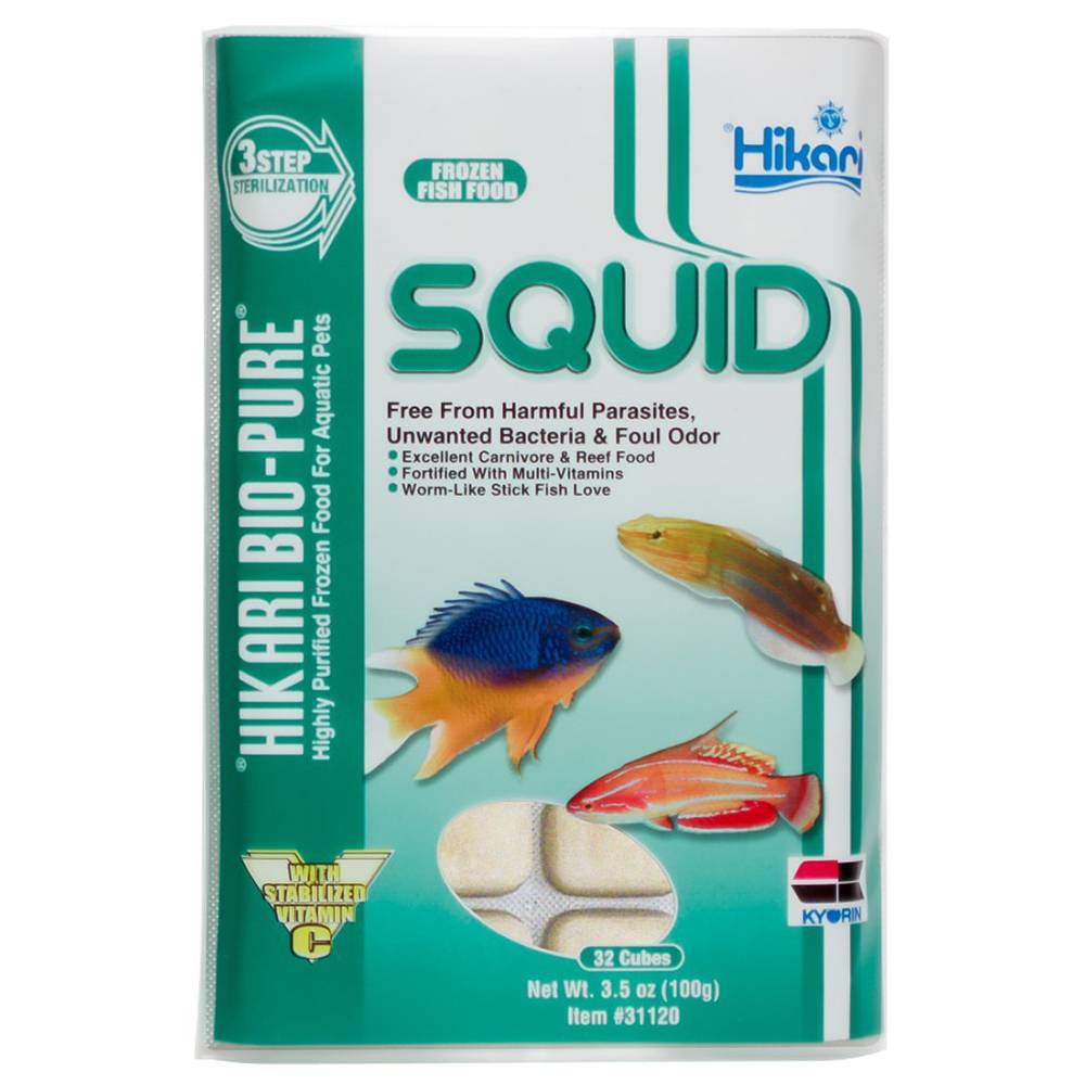 Hikari Bio-Pure Squid Frozen Cube 32 Ct.