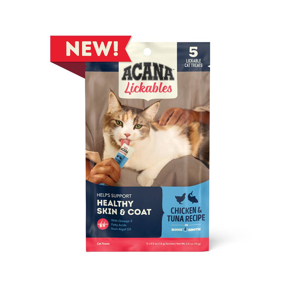 Acana Cat Lickables Chicken Tuna 5ct Treat 2.50oz