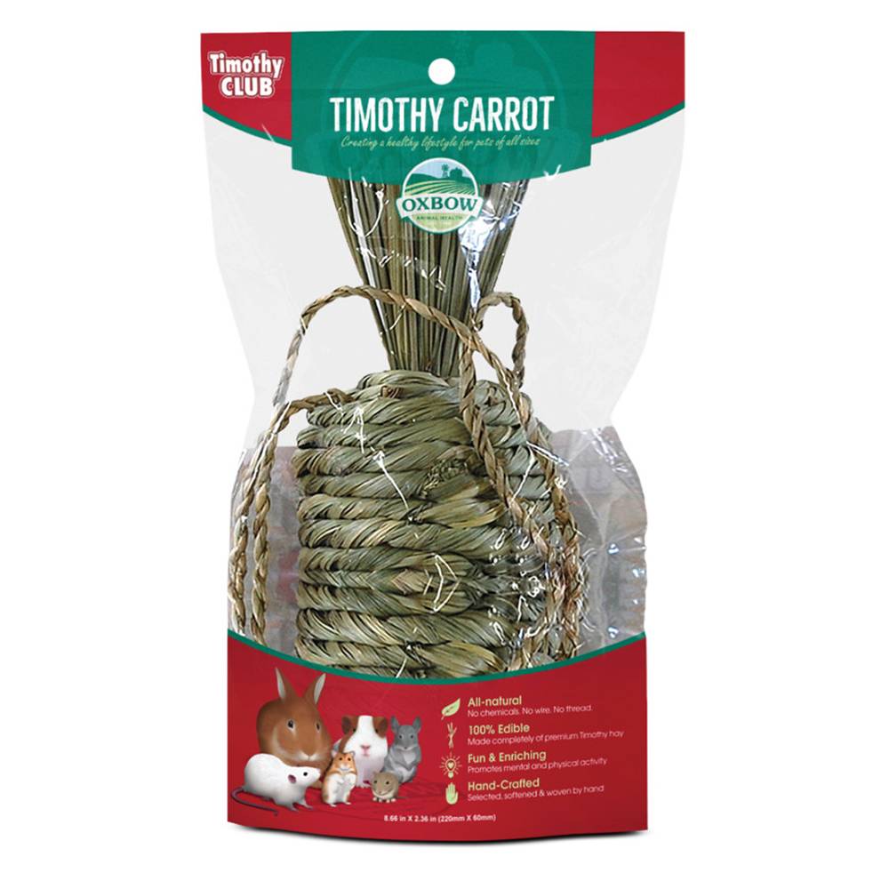 Oxbow Timothy CLUB Carrot Small Animal Treat