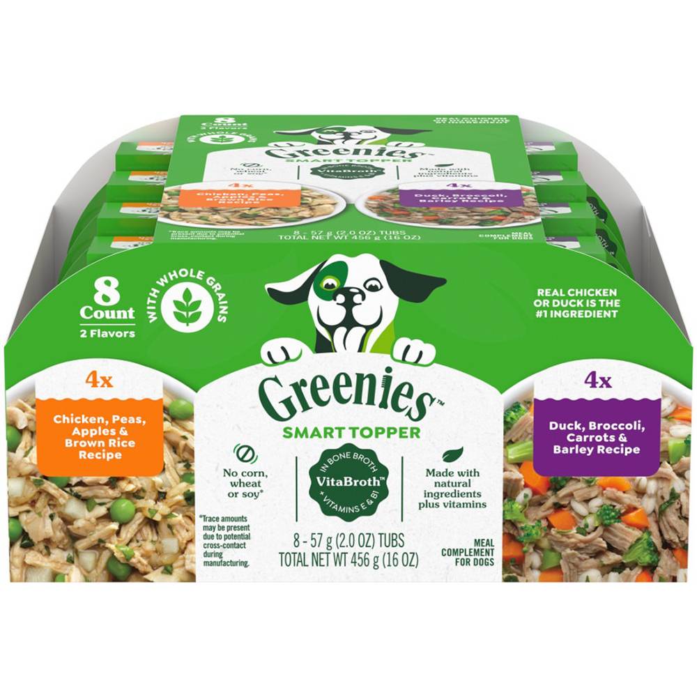 Greenies Smart Meal Topper Chicken and Duck 2oz 8 Pack