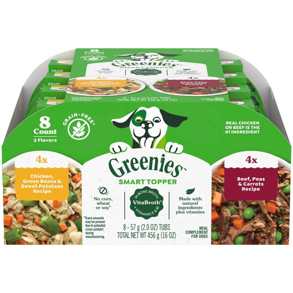 Greenies Smart Meal Topper Chicken and Beef 2oz 8 Pack