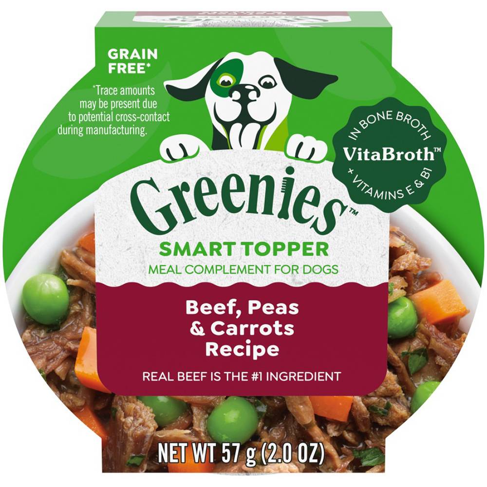 Greenies Smart Meal Topper Beef Peas Carrot for Dogs 2oz