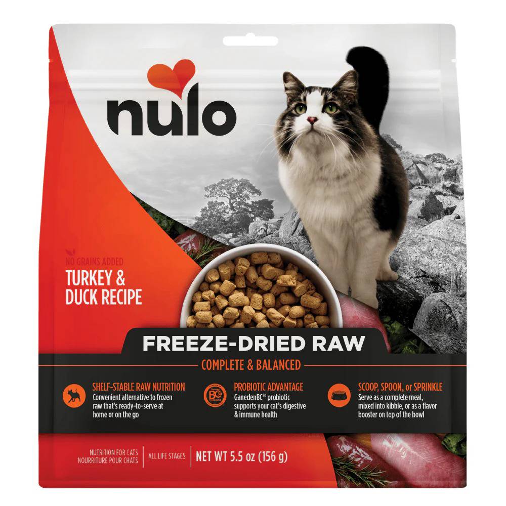 Nulo Cat Freeze Dried Turkey Duck Cat Food 5.5oz